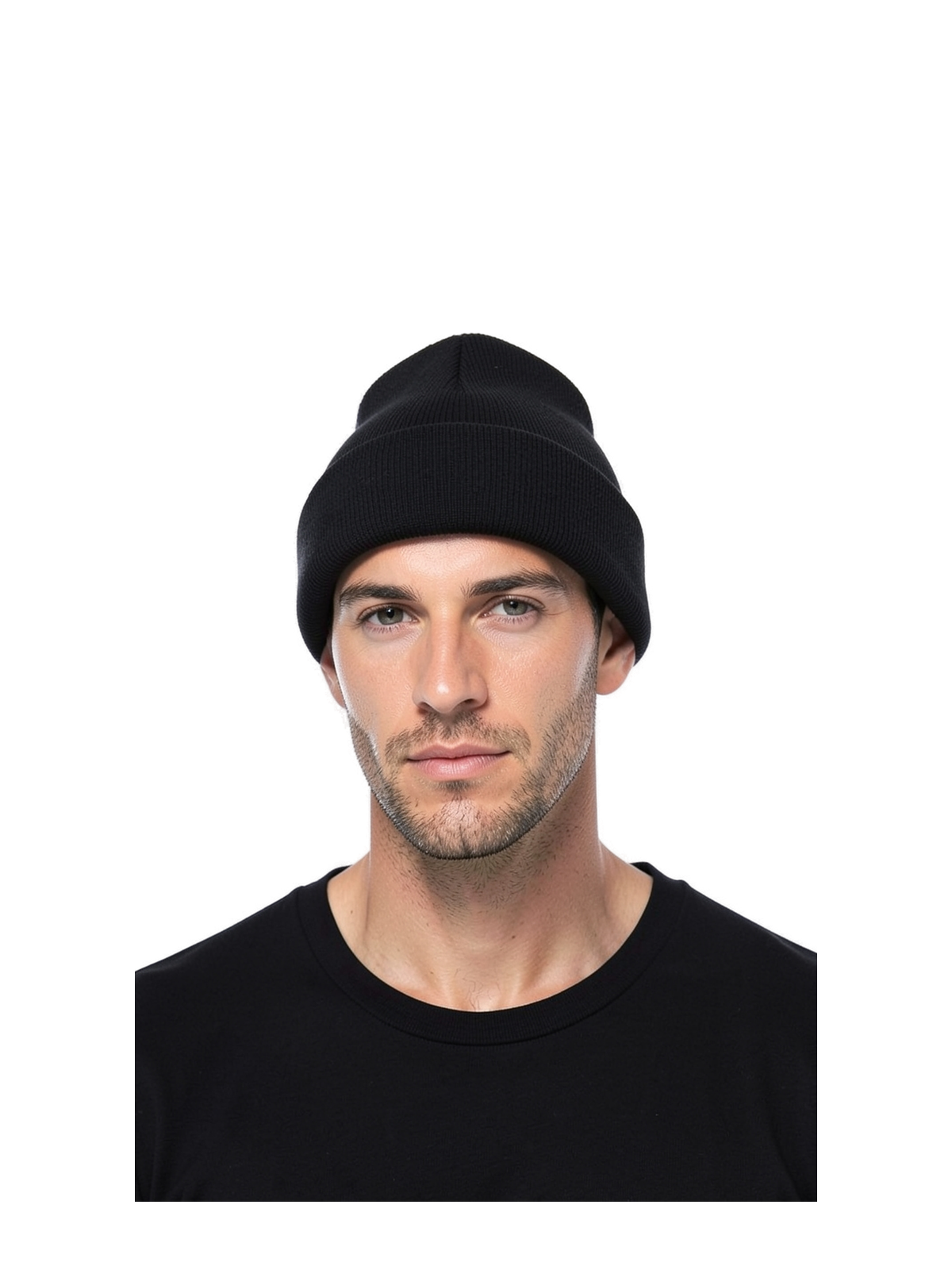 B45R - Recycled Original Cuffed Beanie — portada con modelo ajustada