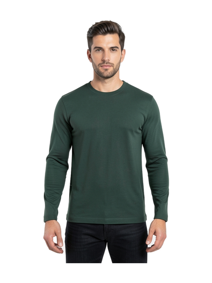 K359 - Camiseta maga larga y cuello redondo hombre — portada con modelo