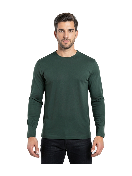 K359 - Camiseta maga larga y cuello redondo hombre — portada con modelo