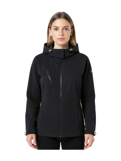 K414 - Chaqueta softshell con capucha extraíble mujer — portada con modelo