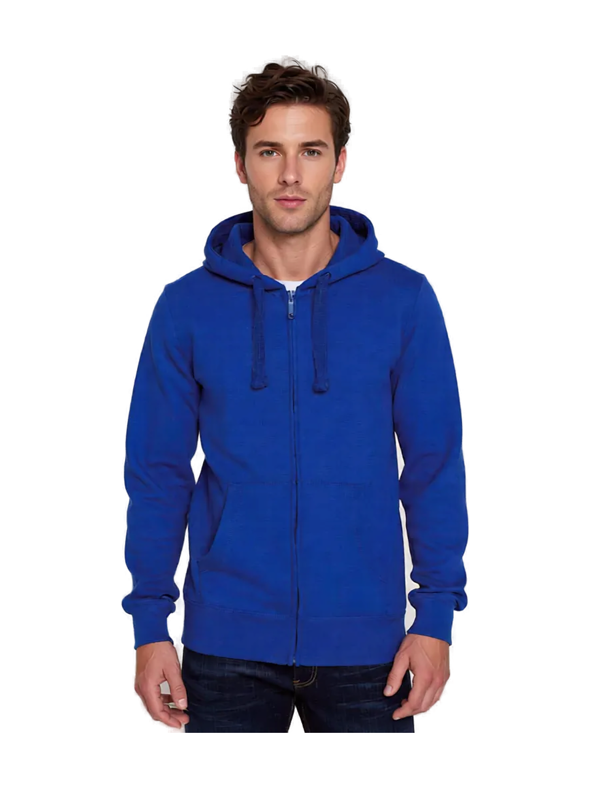K454 - Sudadera con capucha y cremallera — portada con modelo