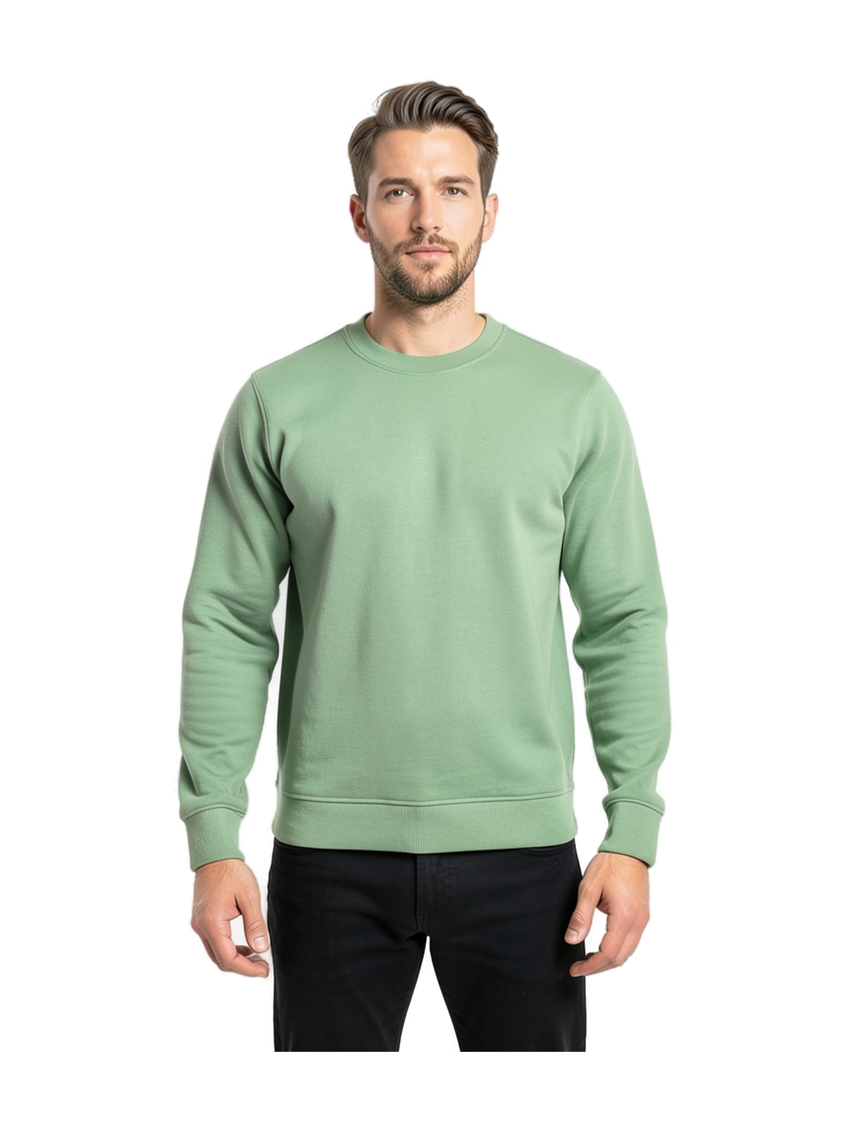 K474 - Sudadera cuello redondo — portada con modelo