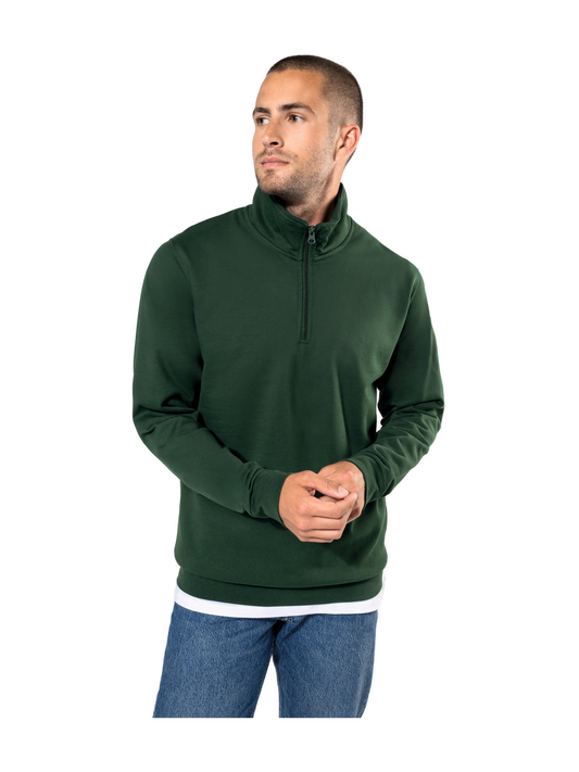 K478 - Sudadera 1/4 cremallera — portada con modelo