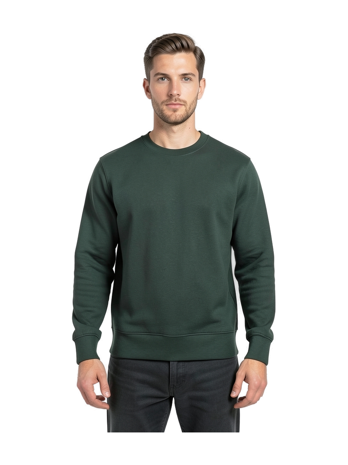 K488 - Sudadera cuello redondo — portada con modelo