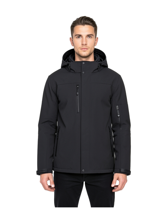 K650 - Parka softshell acolchada con capucha hombre — portada con modelo