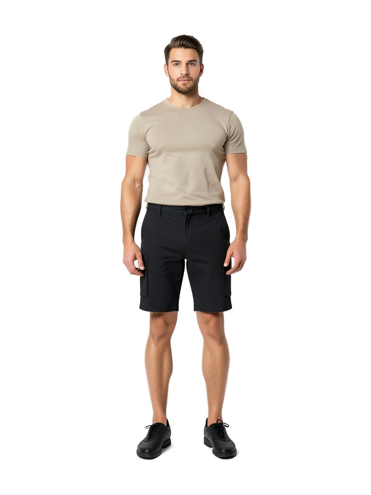 K754 - Bermuda multibolsillos hombre — portada con modelo