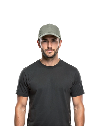 NS040 - Gorra ecorresponsable efecto lavado unisex — portada con modelo ajustada