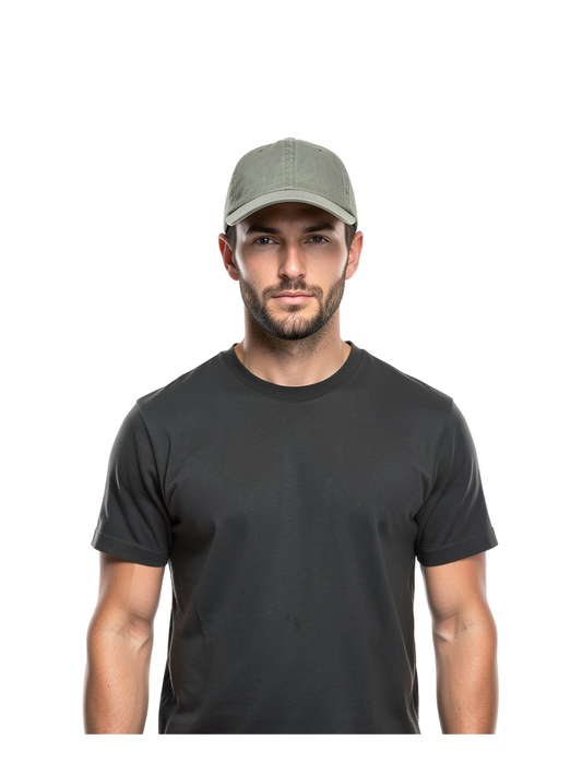 NS040 - Gorra ecorresponsable efecto lavado unisex — portada con modelo ajustada