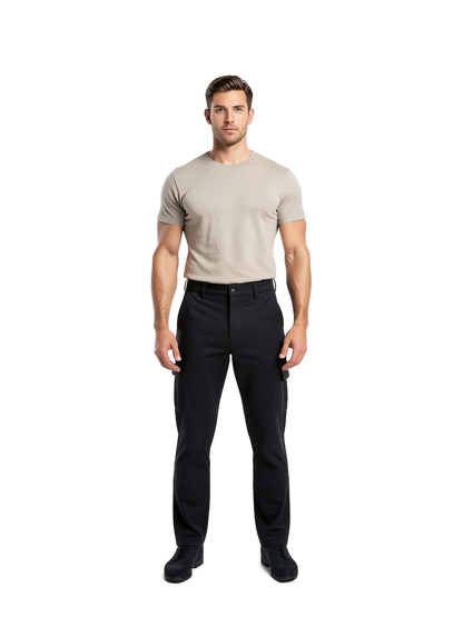 R518X - Recycled Stretch Trouser — portada con modelo ajustada