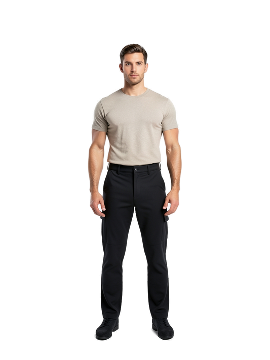 R518X - Recycled Stretch Trouser — portada con modelo ajustada
