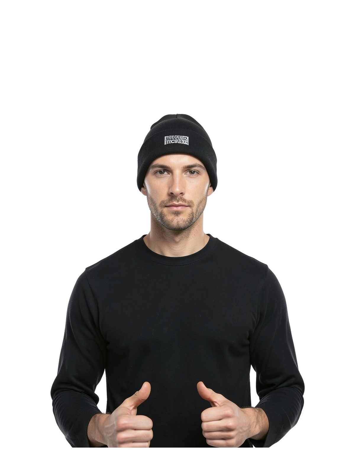 RC933X - Recycled Thinsulate™ Beanie — portada con modelo ajustada