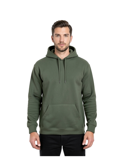 SF500 - Softstyle Midweight Fleece Adult Hoodie — portada con modelo ajustada