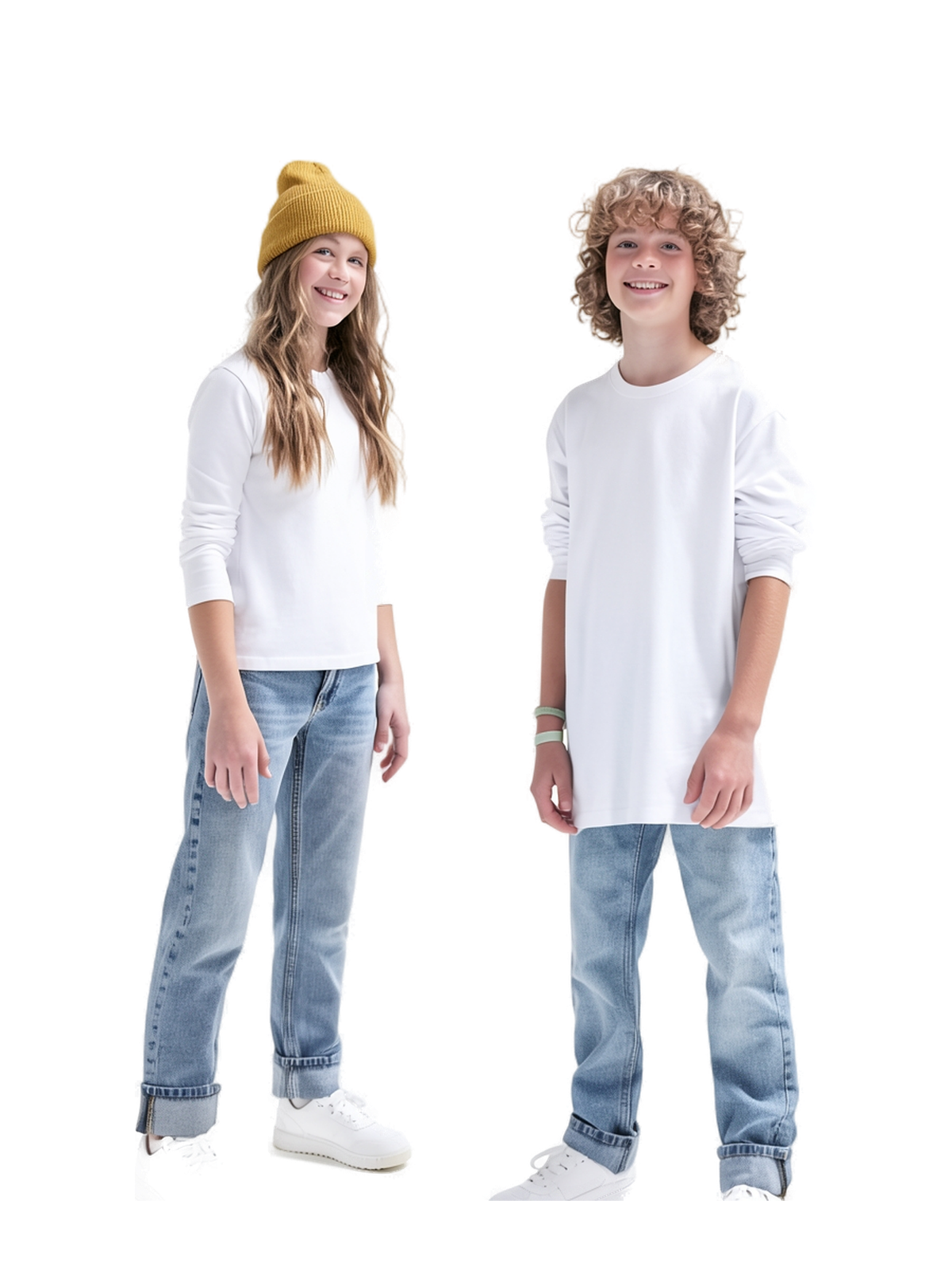 E150C - Camiseta manga larga Niños — portada manual con modelo