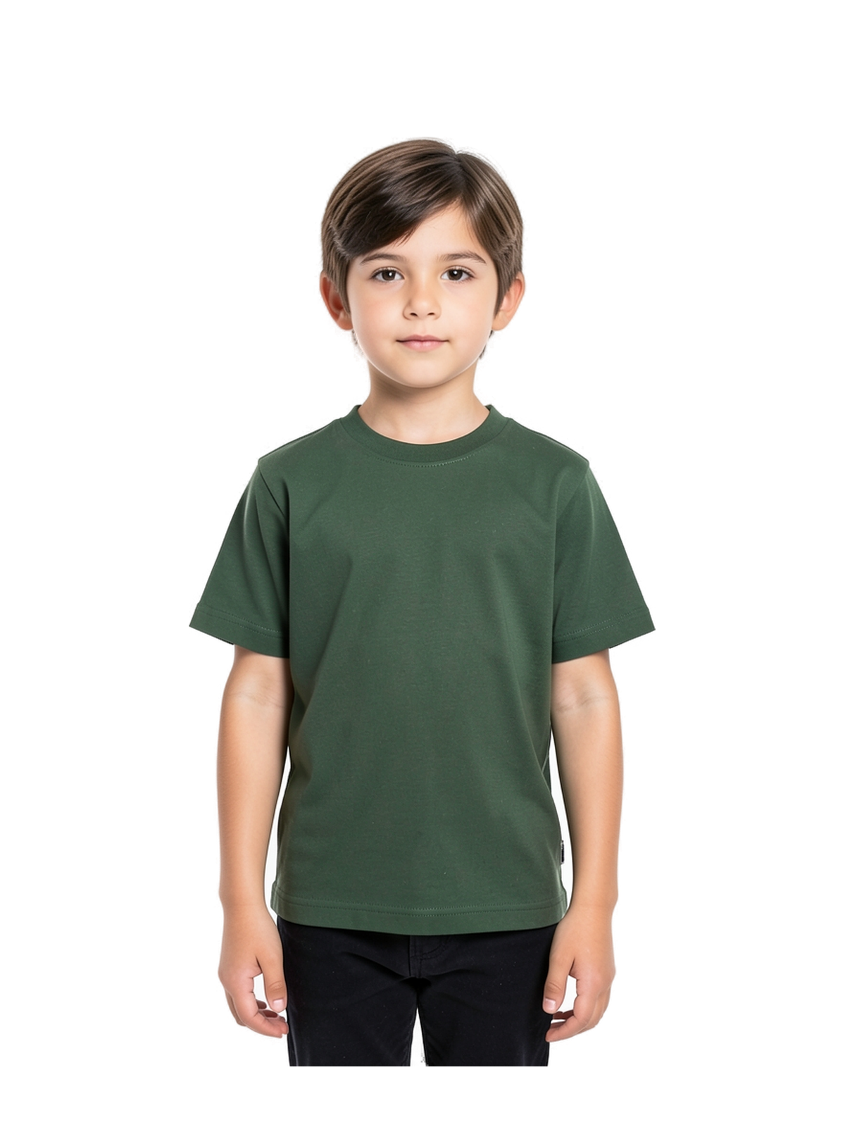 E190C Camiseta de manga corta Niños — portada manual con modelo
