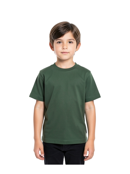 E190C Camiseta de manga corta Niños — portada manual con modelo