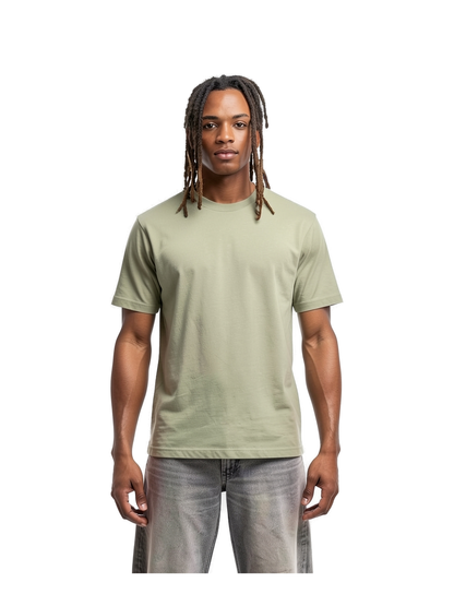 E220 – Camiseta de Manga Corta para Hombre — portada manual con modelo