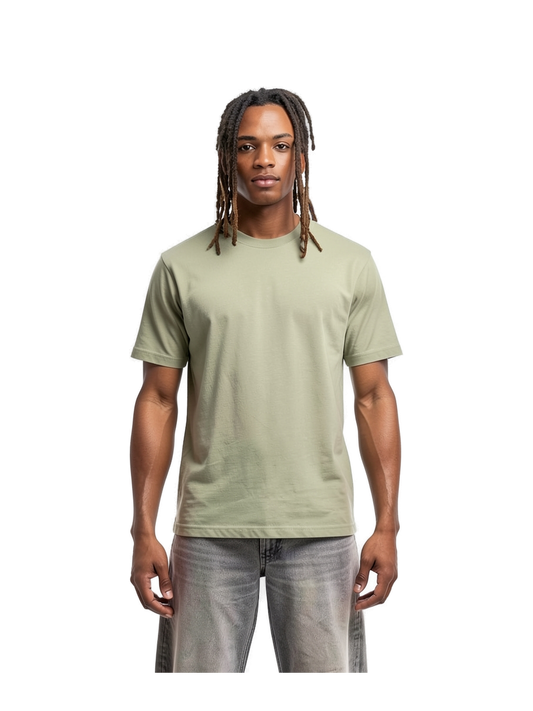 E220 – Camiseta de Manga Corta para Hombre — portada manual con modelo