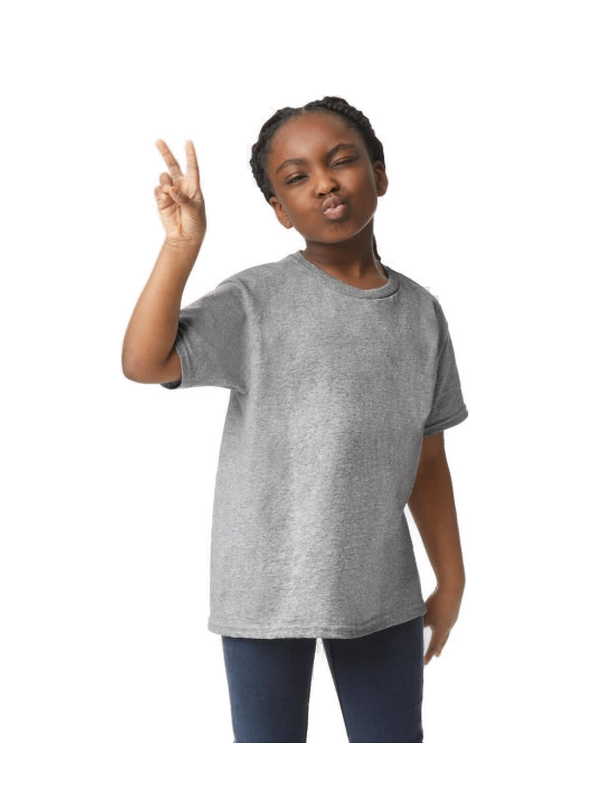 G5000B – Camiseta Heavy Niños — portada manual con modelo