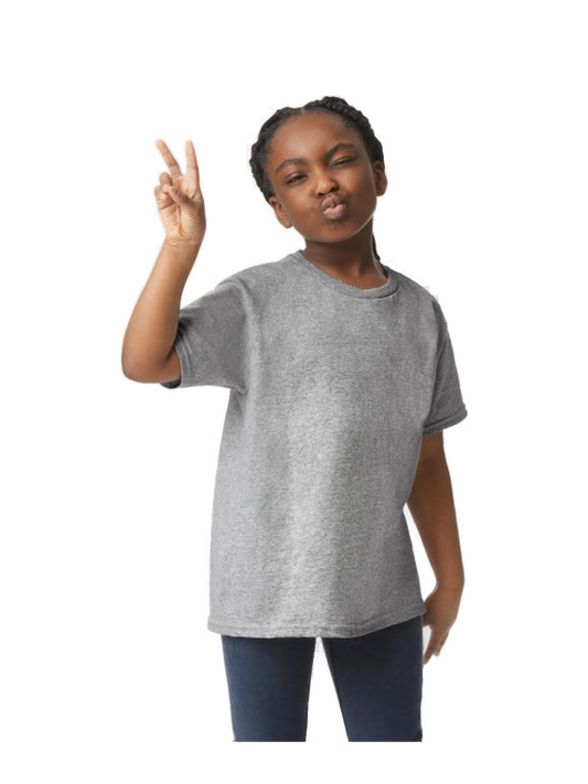 G5000B – Camiseta Heavy Niños — portada manual con modelo