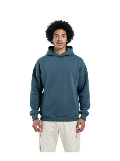 WG002 - Sudadera con Capucha Influence Adulto Unisex — portada manual con modelo